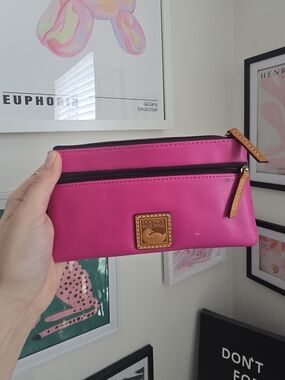 Dooney & Bourke Hot Pink Leather Wallet / Clutch